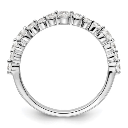 14k White Gold 1/2 carat Lab Grown Diamond Fashion Band Ring Size 7