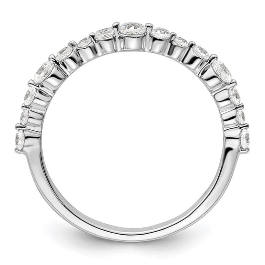 14k White Gold 1/2 carat Lab Grown Diamond Fashion Band Ring Size 7