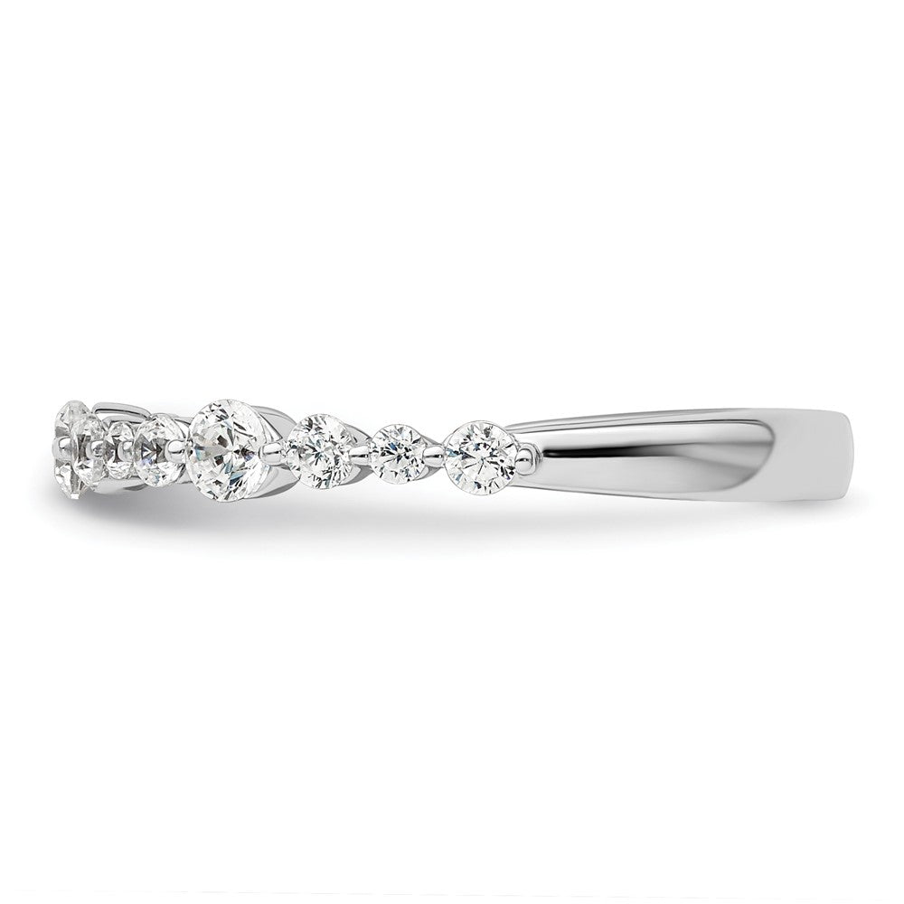 14k White Gold 1/2 carat Lab Grown Diamond Fashion Band Ring Size 7
