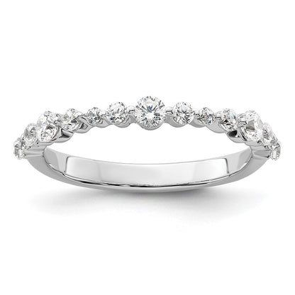14k White Gold 1/2 carat Lab Grown Diamond Fashion Band Ring Size 7