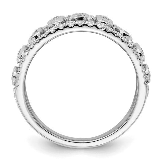 14k White Gold 3/4 carat Lab Grown Diamond Fashion Ring Size 7