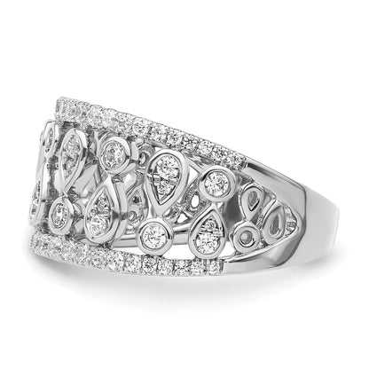14k White Gold 3/4 carat Lab Grown Diamond Fashion Ring Size 7