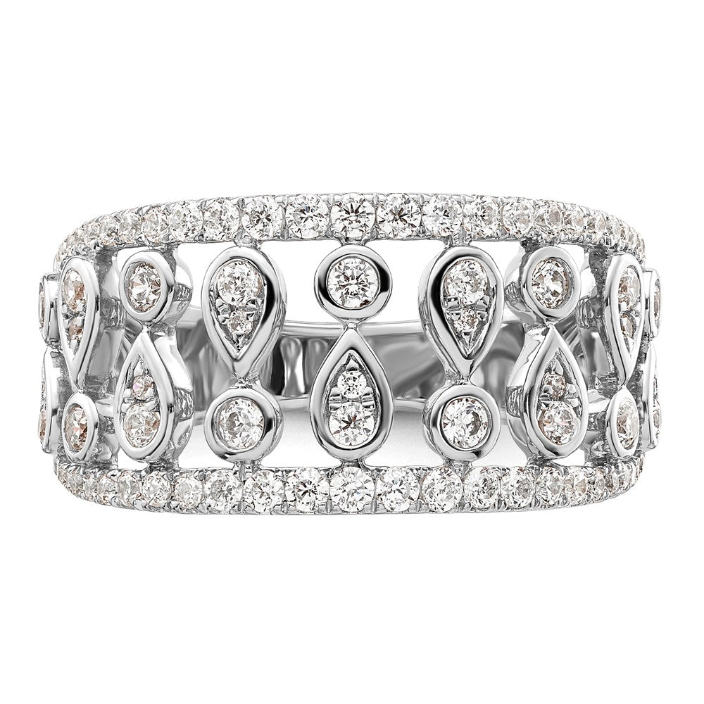 14k White Gold 3/4 carat Lab Grown Diamond Fashion Ring Size 7