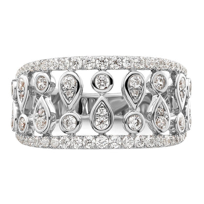 14k White Gold 3/4 carat Lab Grown Diamond Fashion Ring Size 7