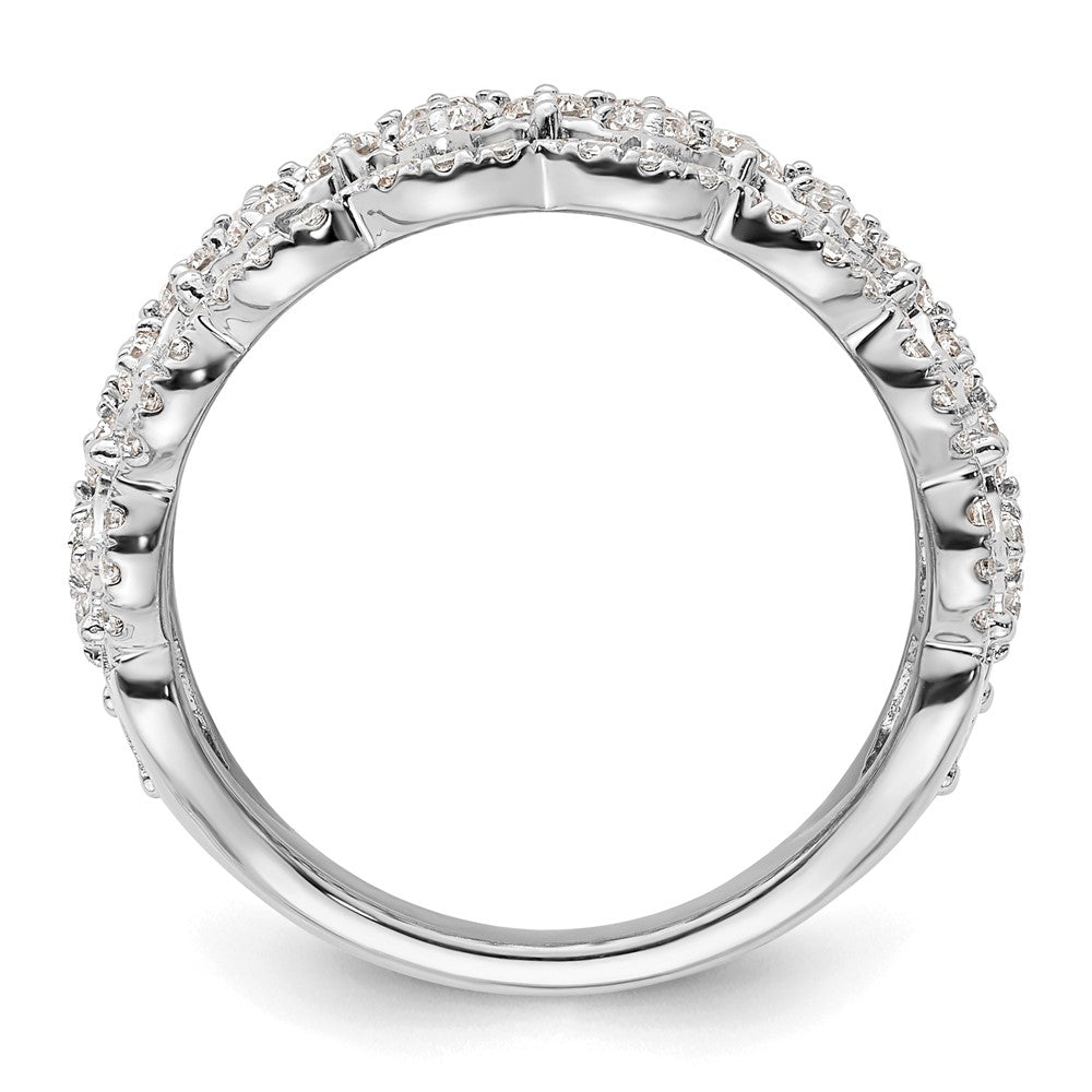 14k White Gold 1 carat Lab Grown Diamond Fashion Ring Size 7
