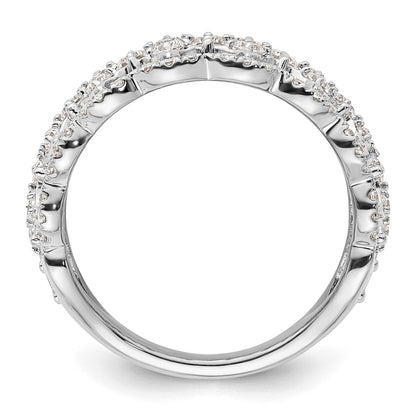 14k White Gold 1 carat Lab Grown Diamond Fashion Ring Size 7