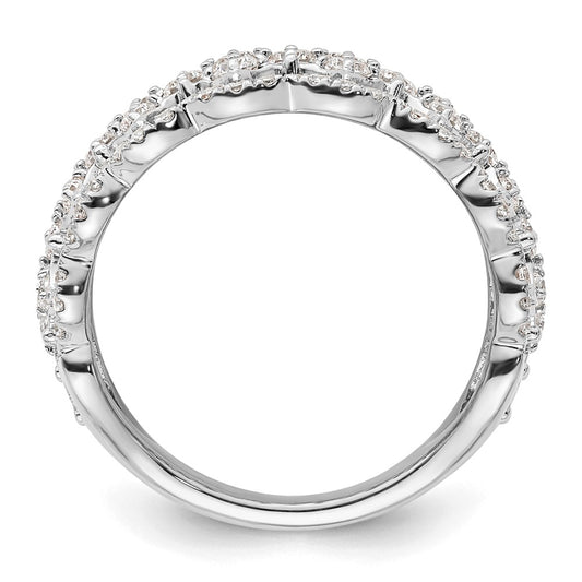 14k White Gold 1 carat Lab Grown Diamond Fashion Ring Size 7
