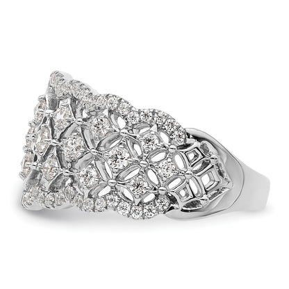 14k White Gold 1 carat Lab Grown Diamond Fashion Ring Size 7