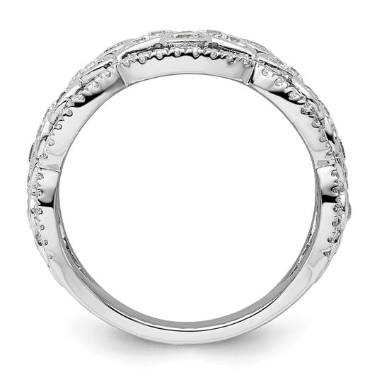 14k White Gold 7/8 carat Lab Grown Diamond Fashion Ring Size 7