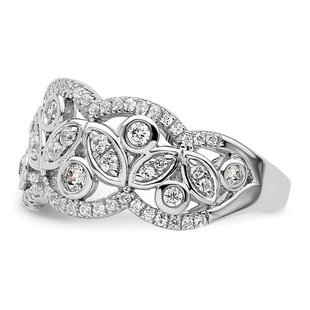 14k White Gold 7/8 carat Lab Grown Diamond Fashion Ring Size 7