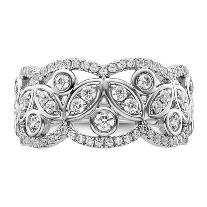 14k White Gold 7/8 carat Lab Grown Diamond Fashion Ring Size 7