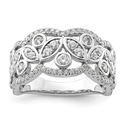 14k White Gold 7/8 carat Lab Grown Diamond Fashion Ring Size 7