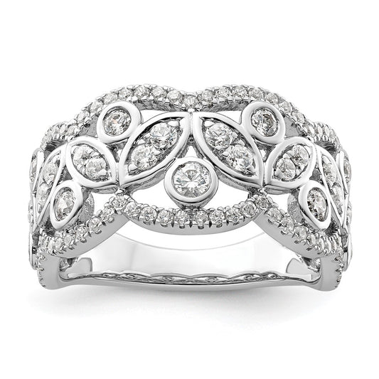 14k White Gold 7/8 carat Lab Grown Diamond Fashion Ring Size 7