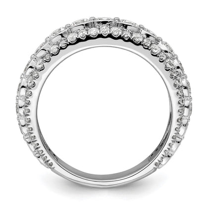 14k White Gold 2 carat Lab Grown Diamond Fashion Ring Size 7