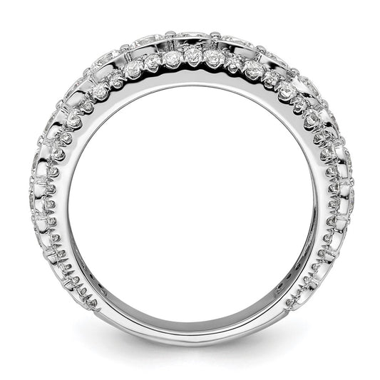 14k White Gold 2 carat Lab Grown Diamond Fashion Ring Size 7