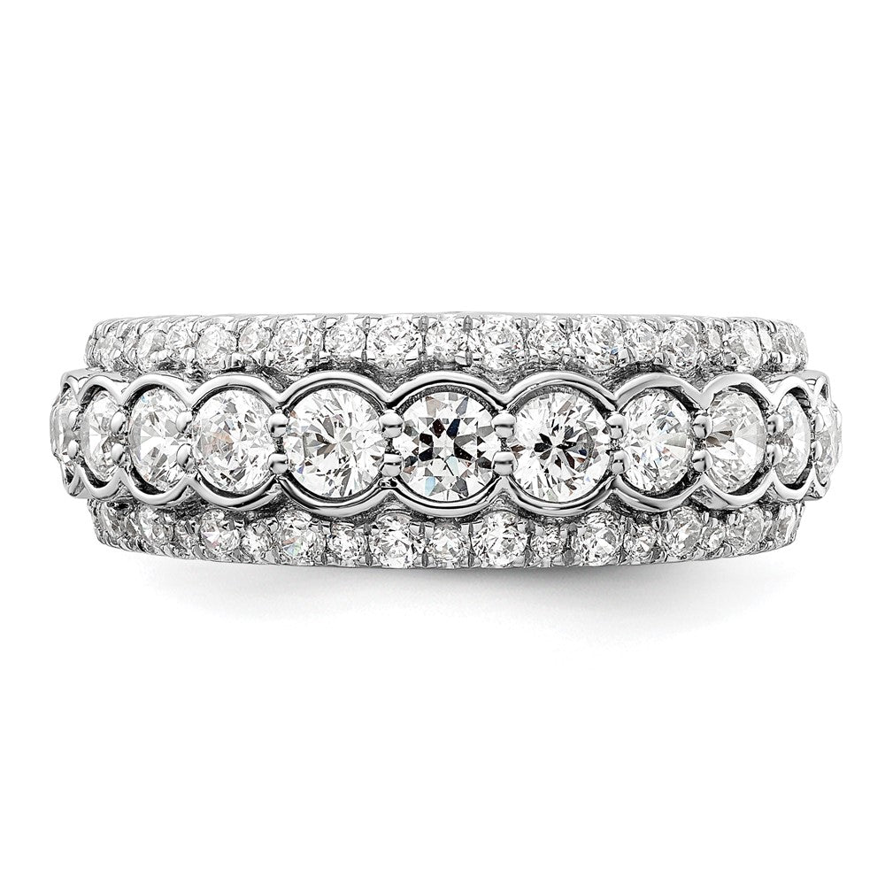 14k White Gold 2 carat Lab Grown Diamond Fashion Ring Size 7