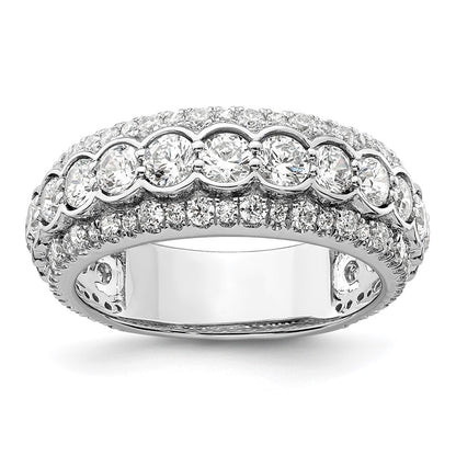 14k White Gold 2 carat Lab Grown Diamond Fashion Ring Size 7