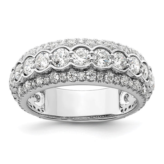 14k White Gold 2 carat Lab Grown Diamond Fashion Ring Size 7