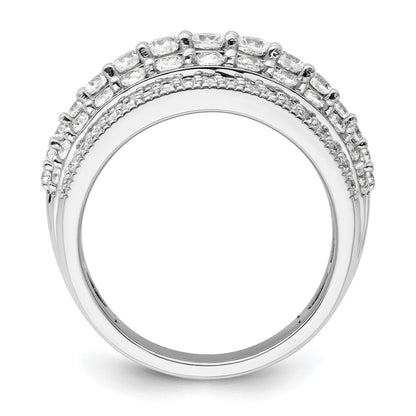 14k White Gold 1 1/2 carat Lab Grown Diamond Fashion Ring Size 7
