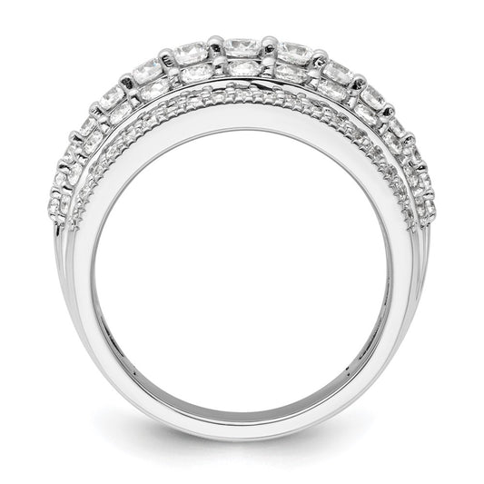 14k White Gold 1 1/2 carat Lab Grown Diamond Fashion Ring Size 7