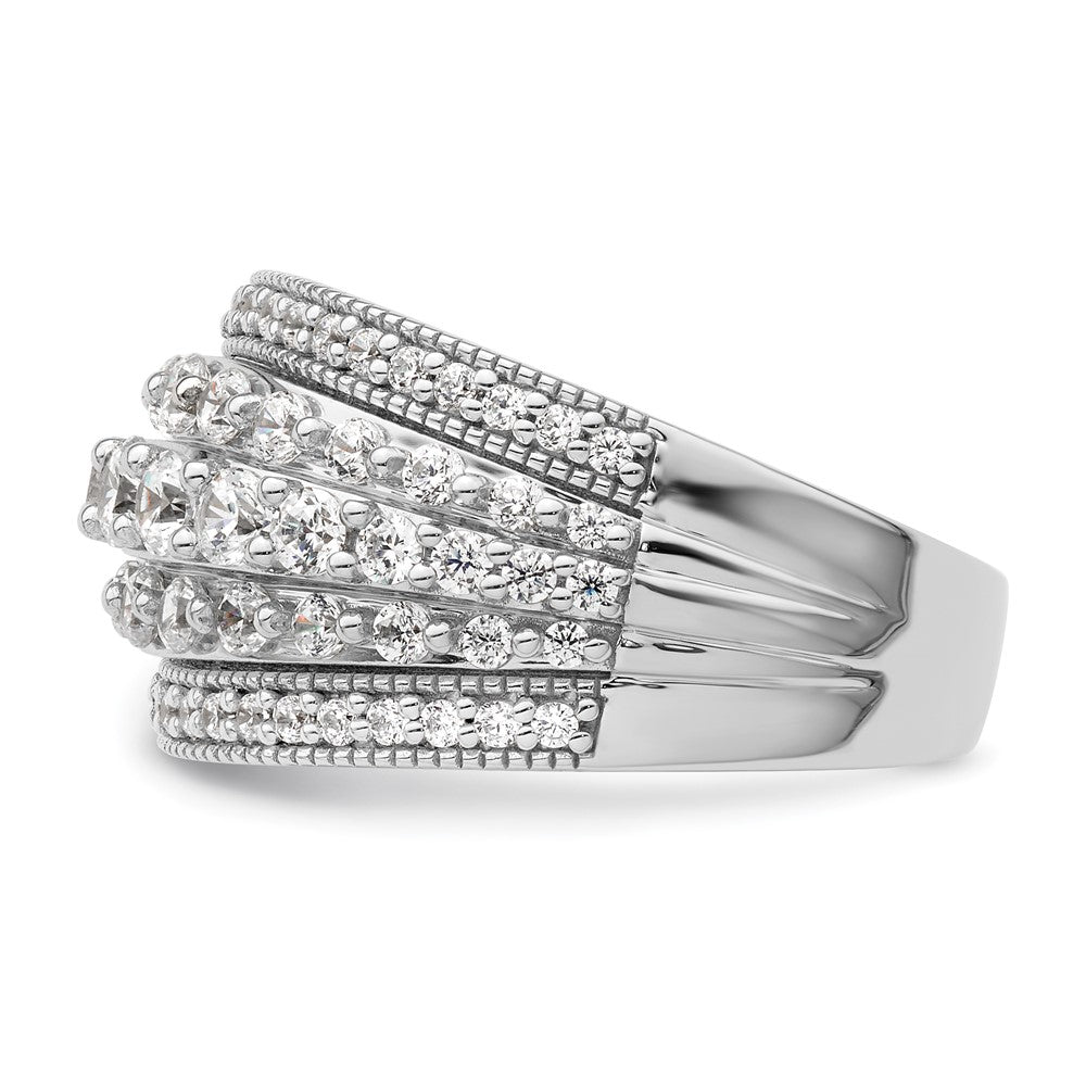 14k White Gold 1 1/2 carat Lab Grown Diamond Fashion Ring Size 7