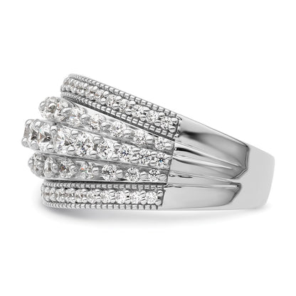14k White Gold 1 1/2 carat Lab Grown Diamond Fashion Ring Size 7