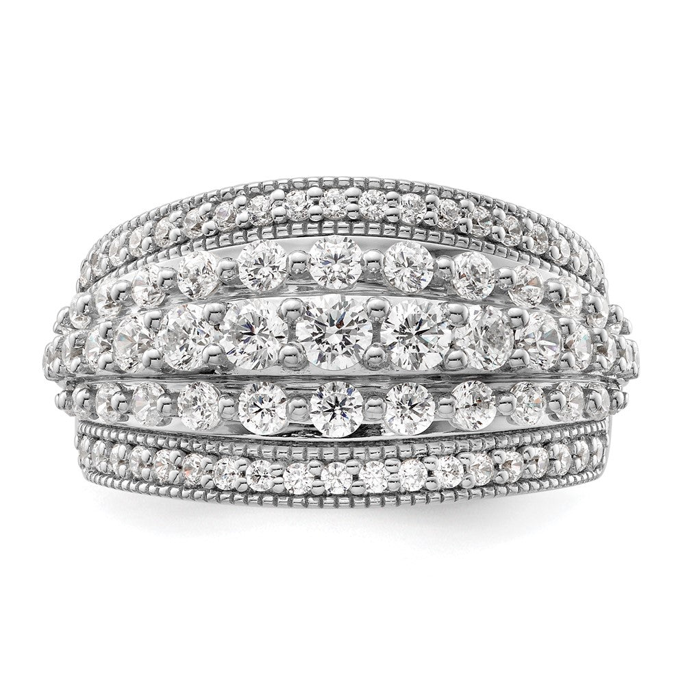 14k White Gold 1 1/2 carat Lab Grown Diamond Fashion Ring Size 7