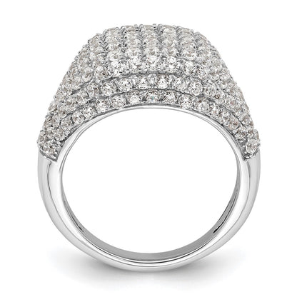 14k White Gold 2 1/4 carat Lab Grown Diamond Cluster Fashion Ring Size 7