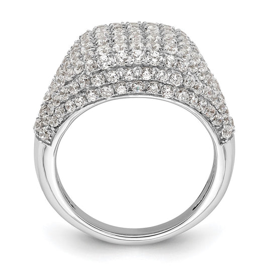 14k White Gold 2 1/4 carat Lab Grown Diamond Cluster Fashion Ring Size 7
