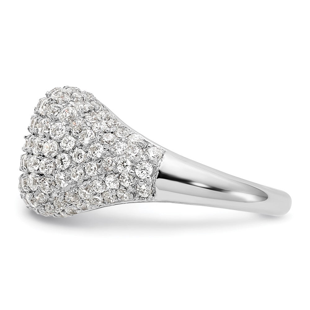 14k White Gold 2 1/4 carat Lab Grown Diamond Cluster Fashion Ring Size 7