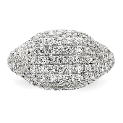 14k White Gold 2 1/4 carat Lab Grown Diamond Cluster Fashion Ring Size 7