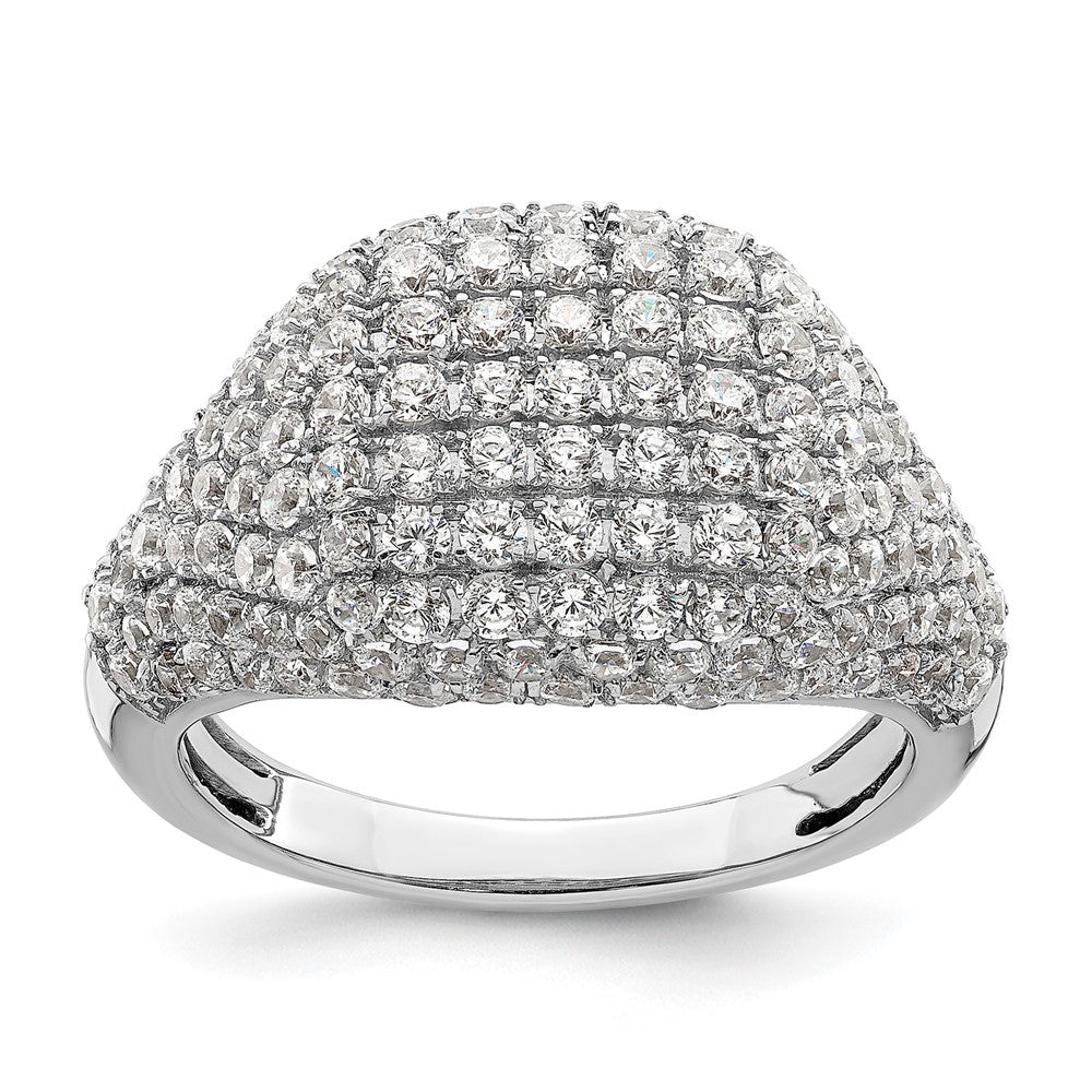 14k White Gold 2 1/4 carat Lab Grown Diamond Cluster Fashion Ring Size 7
