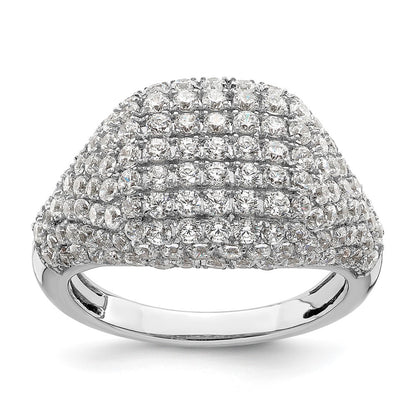 14k White Gold 2 1/4 carat Lab Grown Diamond Cluster Fashion Ring Size 7