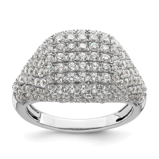 14k White Gold 2 1/4 carat Lab Grown Diamond Cluster Fashion Ring Size 7