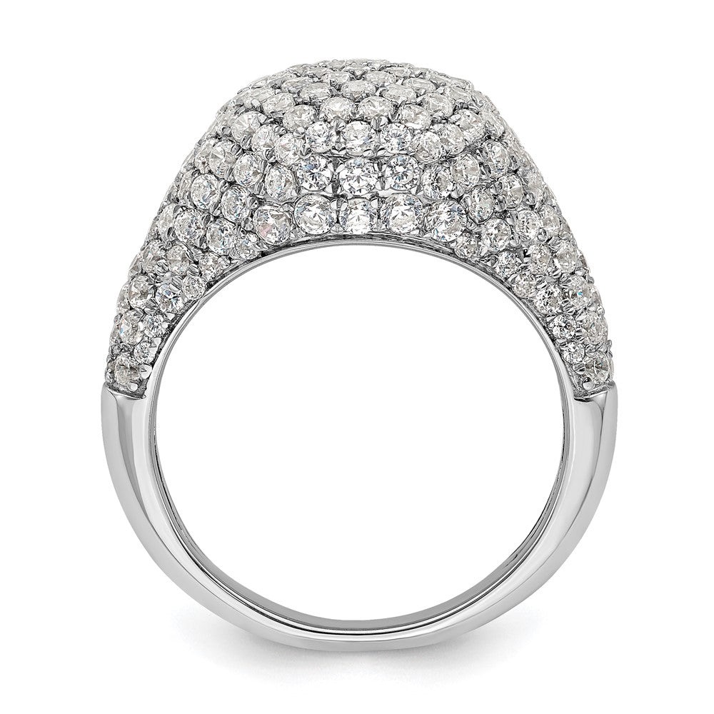 14k White Gold 2 3/8 carat Lab Grown Diamond Cluster Fashion Ring Size 7