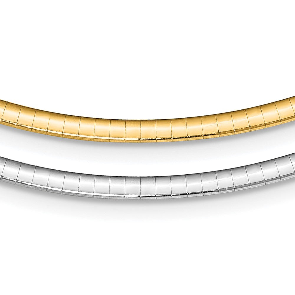 Sterling Silver Gold-pltd 3mm Reversible Cubetto Chain Necklace 18"