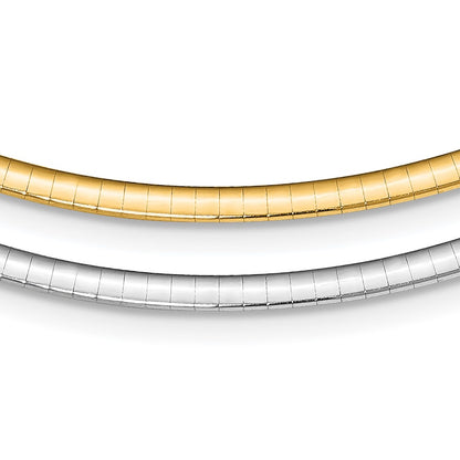 Sterling Silver Gold-pltd 3mm Reversible Cubetto Chain Necklace 18"