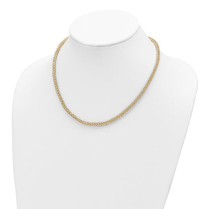 14k Yellow Gold Polished Fancy Link Necklace 18"