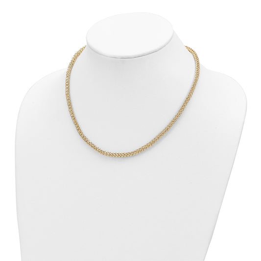 14k Yellow Gold Polished Fancy Link Necklace 18"