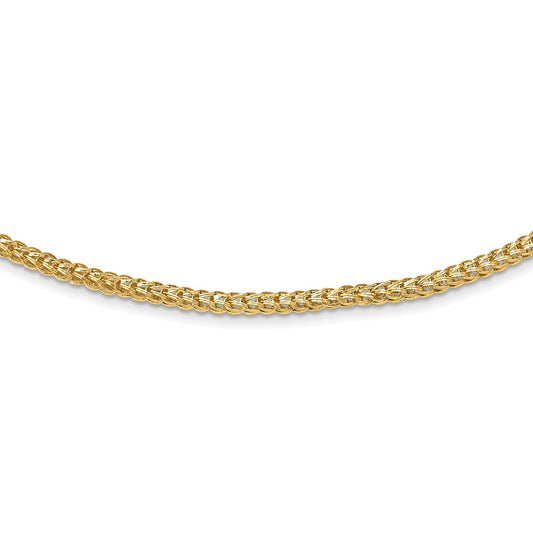14k Yellow Gold Polished Fancy Link Necklace 18"