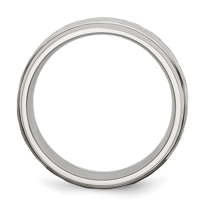 Sterling Silver Stackable Expressions Black Plated Hammered Ring