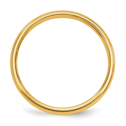 14k Polished 2mm Stackable Band Ring