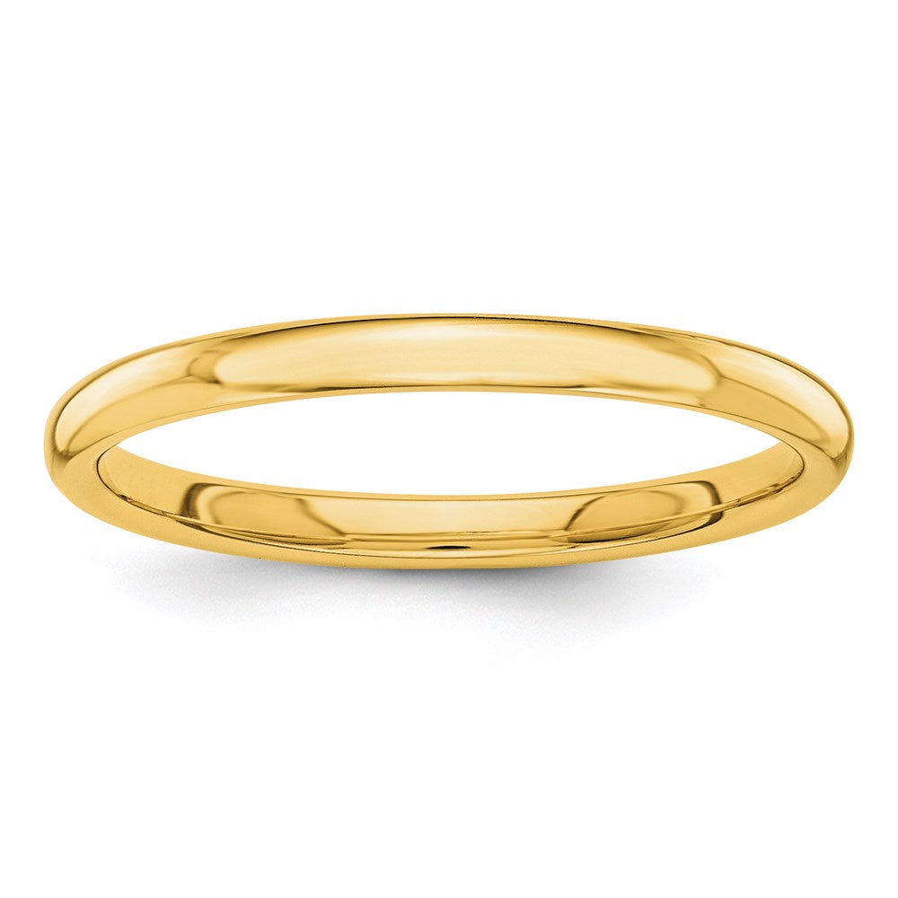 14k Polished 2mm Stackable Band Ring