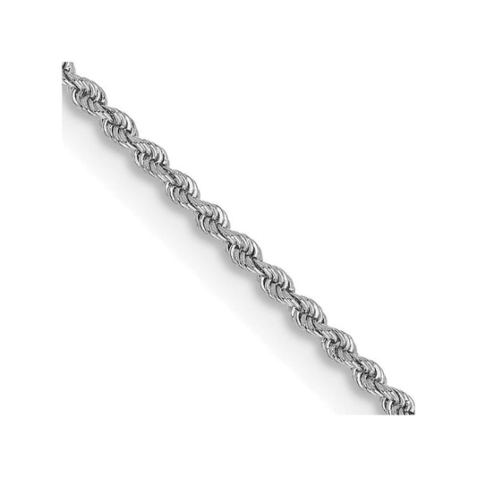 14K White Gold 2mm Regular Rope Chain 16"