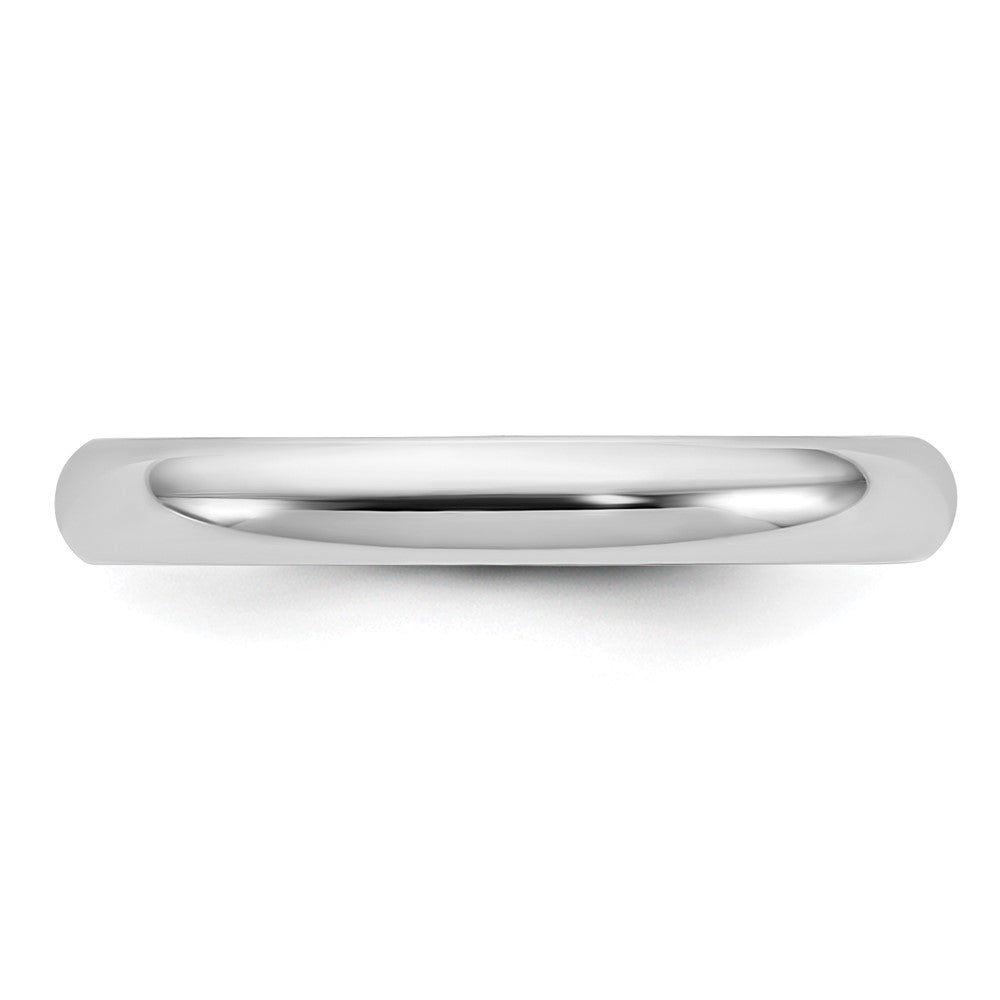 14k White Gold 2mm Half-Round Wedding Band Ring