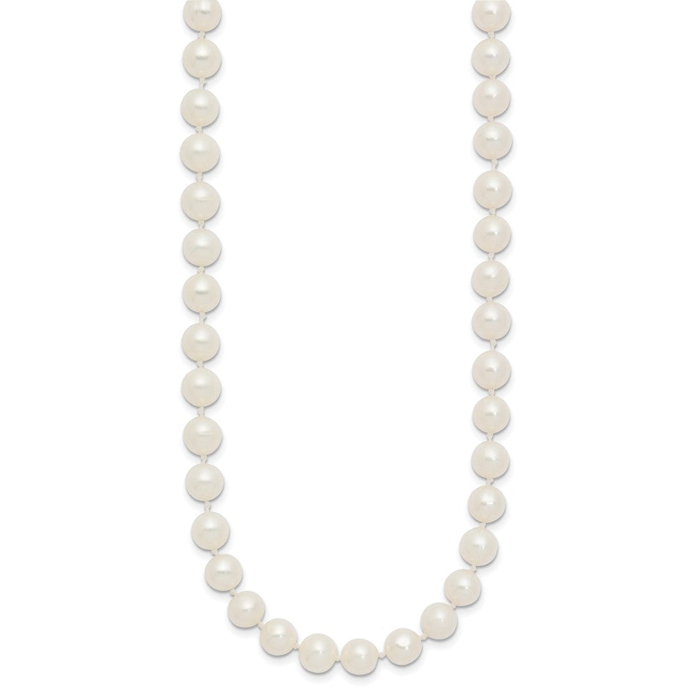 10k Yellow Gold 6-7mm White Near-Round Freshwater Cultured Pearl Necklace
