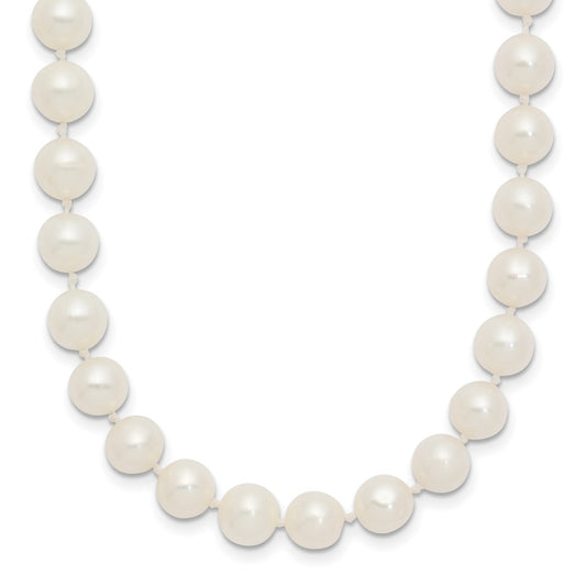 10k Yellow Gold 6-7mm White Near-Round Freshwater Cultured Pearl Necklace