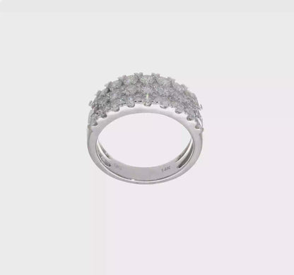 14k Gold 1.5 Ct Diamond Wedding Band Ring Clarity- I1, Color- G