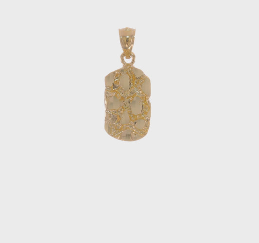 14K Yellow Gold Facy Nugget Pendant for Men