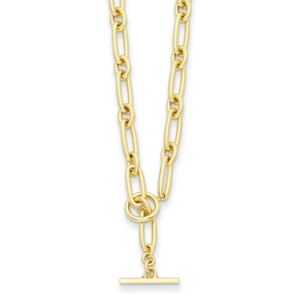 D2D 14K Fancy Link 18 inch Toggle Necklace